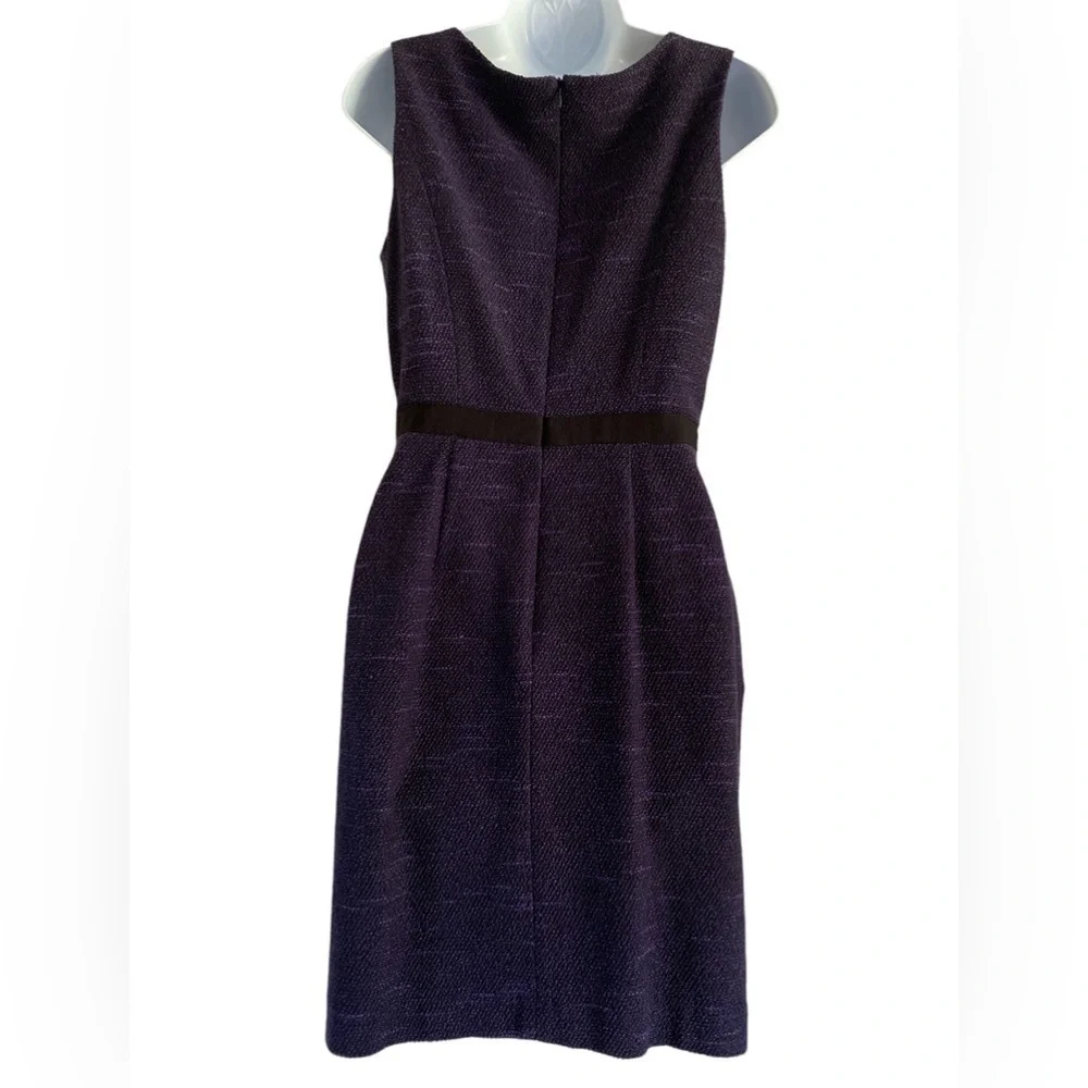 Shoshanna Purple Tweed Sleeveless Retro Fit and Flare Dress - size 6